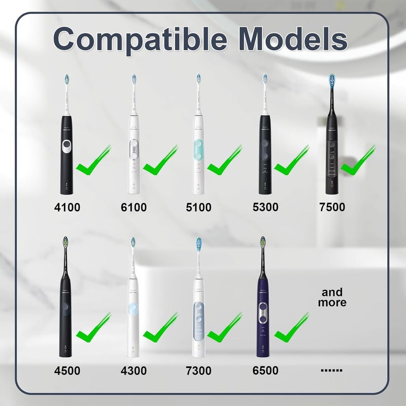 IBERLS Charger Base 4100 Compatible with Philips Sonicare Toothbrush Series HX3000 / HX6000 / HX8000 / HX9000, 5100, 5300, 6100, 6500, Waterproof Replacement Charger for Electric Toothbrush Power Cord - Image 2